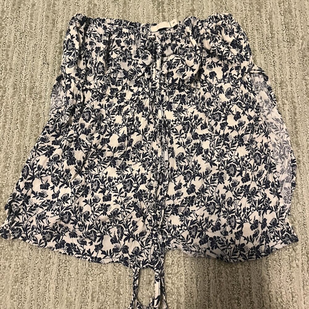 Brandy Melville Blue Floral Top